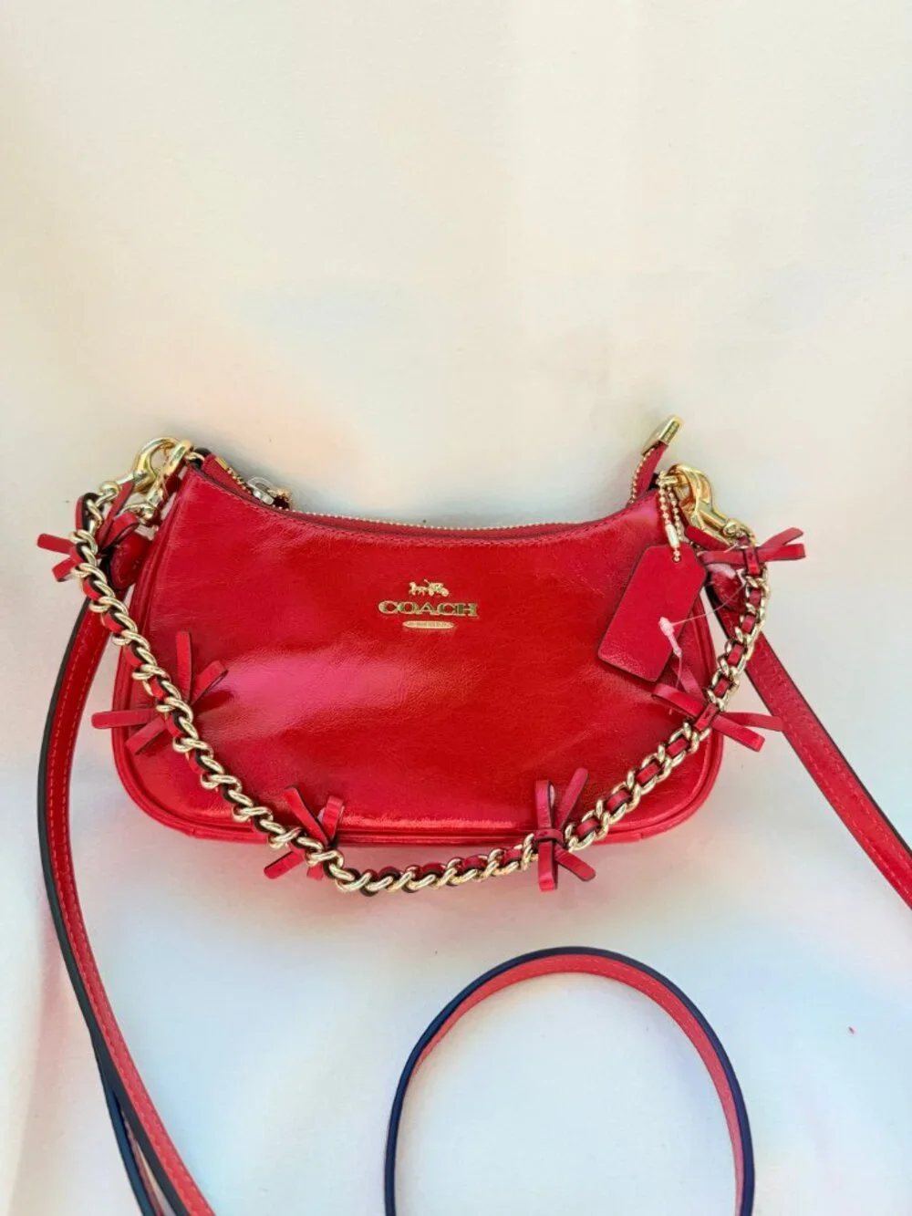 coach Teri Mini Crossbody Bag With Bows cdw68